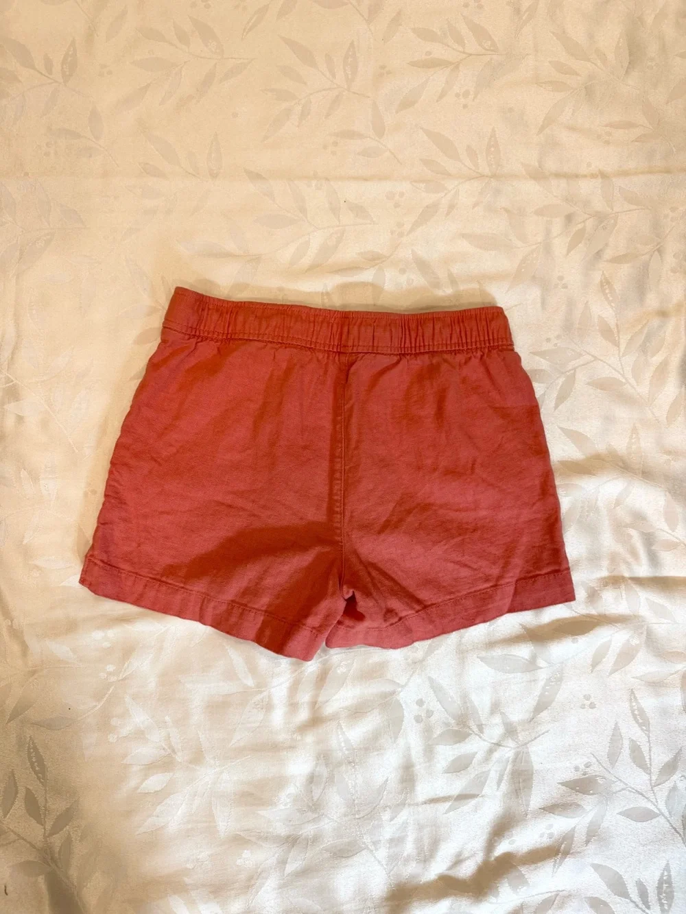 Old Navy Red Linen Blend Drawstring Girls' Shorts